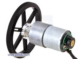 37D mm metal gear motor with 64 CPR encoder and wheel